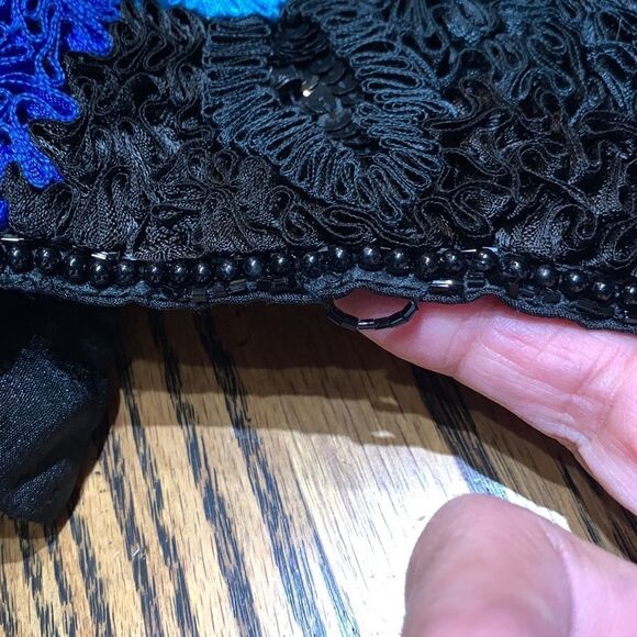 Vtg Rear Life & Style fashions Inc. 100% Pure Silk Ribbon Beaded Sequin Jacket M - Picture 13 of 13